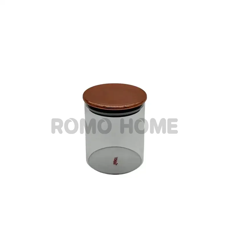 ظرف شیشه ای با درب فلزی 10 سانتی متر کد T1249