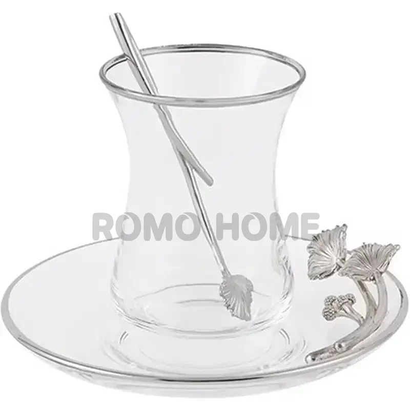 استکان نعلبکی رینا نقره ای کد 3230221