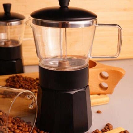 تصویری از موکاپات شیشه ای 9 فنجان مشکی استون تاشو T3381