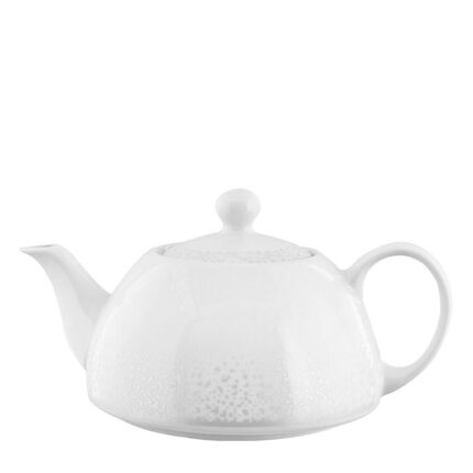 نمایی دیگر از قوری چینی نقره ای مدل دون دار پرارین 255