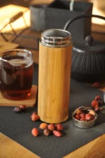 عکسیی دیگر از فلاسك بامبو درب استيل مگنا بامبوم نيم ليتري B0041