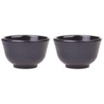 نمایی از سرویس فنجان 2 نفره چدنی مشکی تورمه 30میلی لیتر تاشوو T0085
