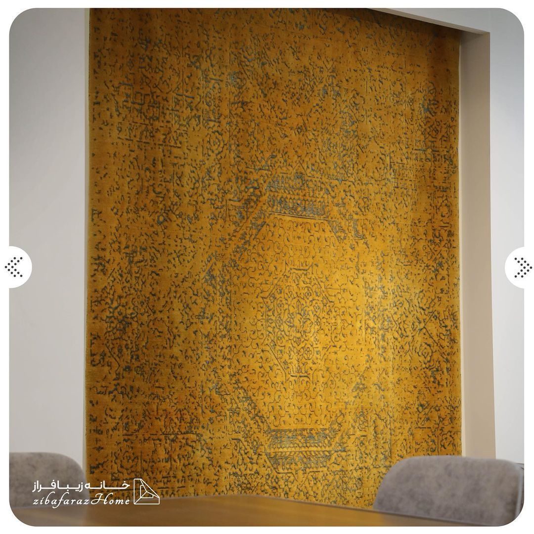 فرش دستبافی زیبا و طلایی رنگ از romohome