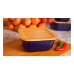 نمای دیگری از نگهدارنده غذا چهارگوش 15سانت آبي B3784