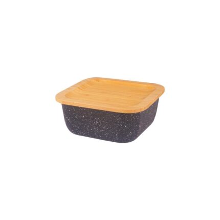 نمایی دیگر از نگهدارنده غذا چهارگوش 10 سانت مشكي B3767