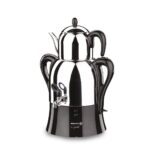 نمایی از کتری قوری شیردار برقی چی کولیک کرکماز (1/2 و 3 لیتر -مشکی و استیل )کد 04-341