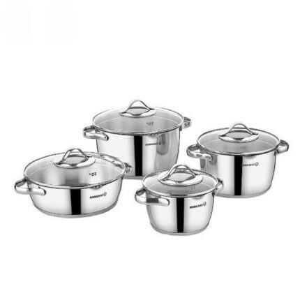 نمایی از سرویس 8 پارچه غذاپز آستارا کرکماز -استیل