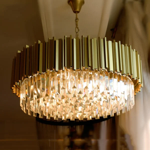 لوستر سالني كريستالي كد VL2167-GOLD-80