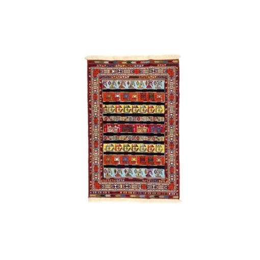 گلیم زرع و نیم طرح شکارگاه ابعاد 150*100 کد B1008