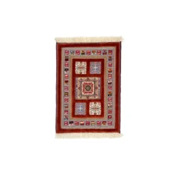 گلیم و فرش مرینوس رنگ مسی سایز 90*63 کد 428