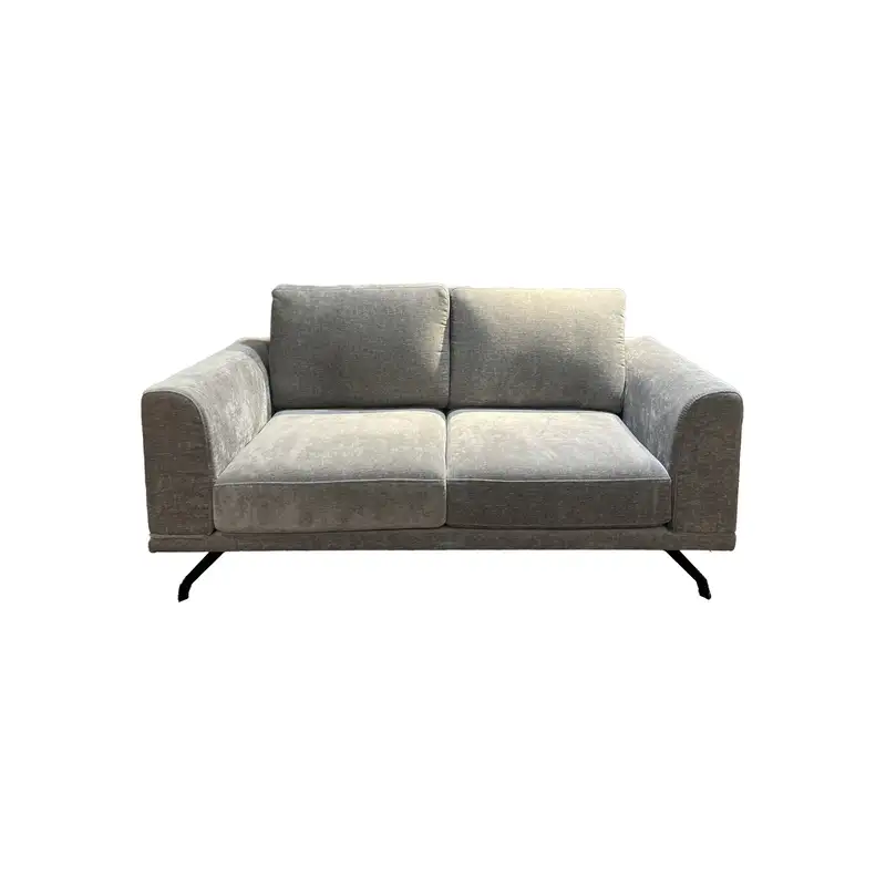 مبل نیو ویلو 2 نفره مشکی پارچه دلمونت 808