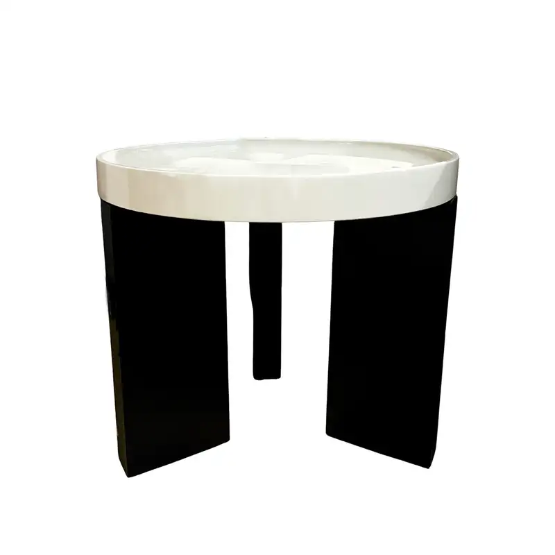 عسلی بالج پایه مشکی صفحه طوسی