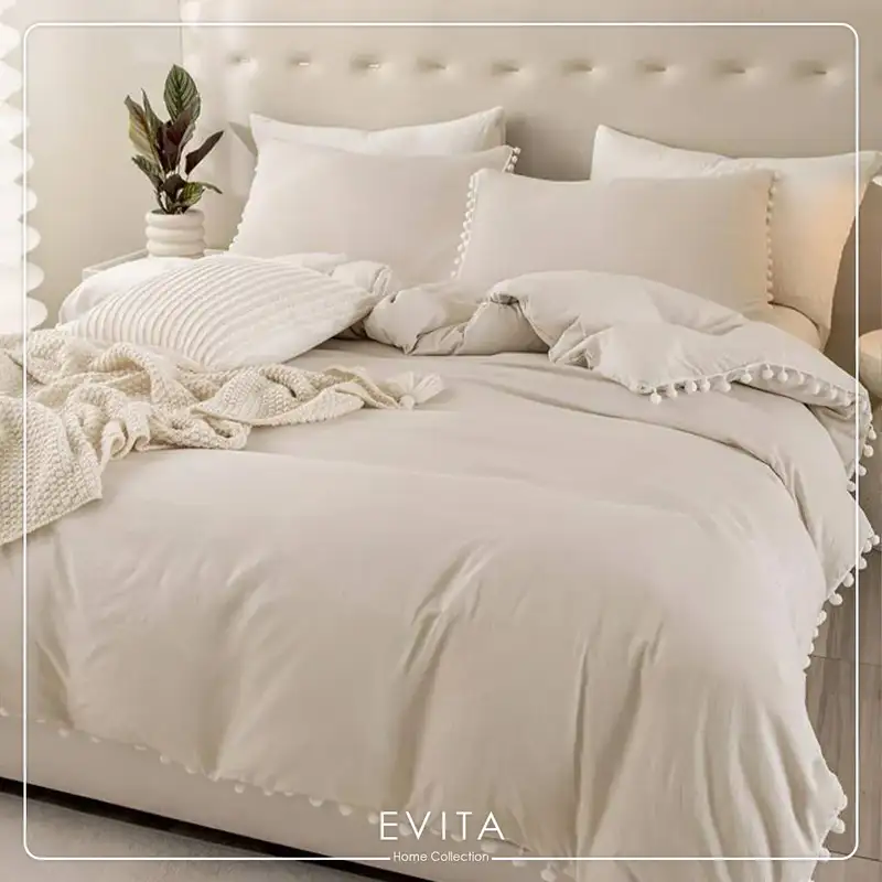 سرویس کاور مدل لولی 08 سایز 180 رنگ کرم