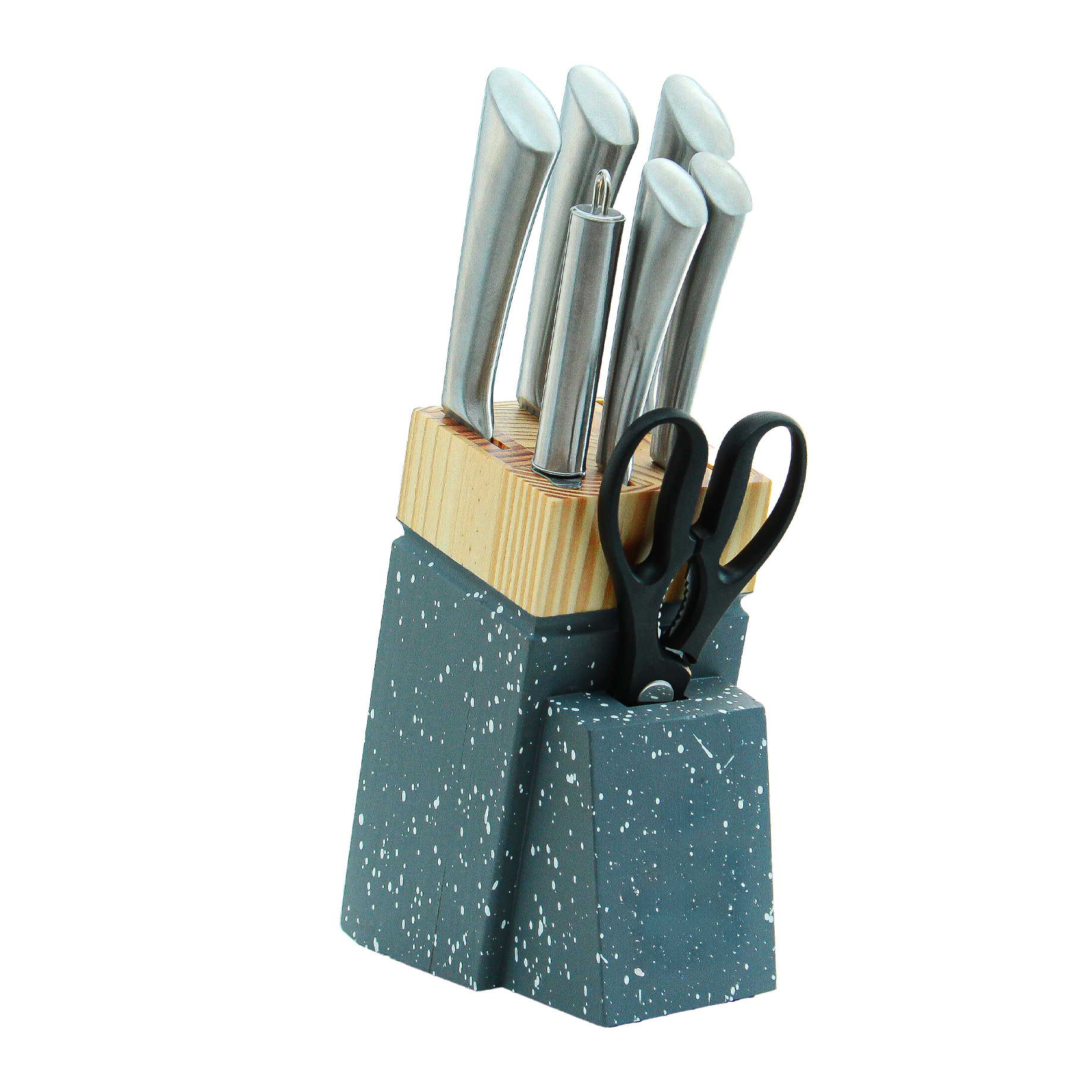 سرویس چاقو 8 پارچه گرانیت طوسی مدل ساتو کد 8202