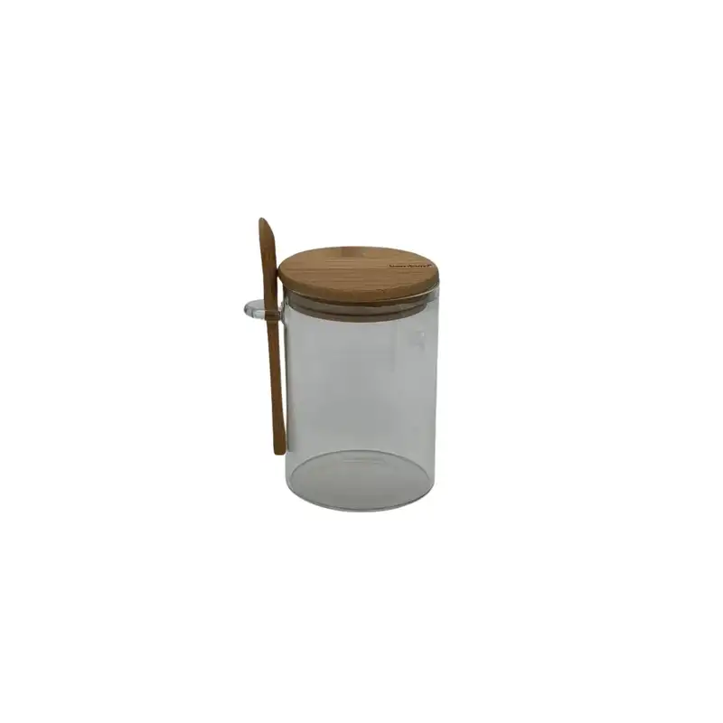 جا ادویه شیشه ای با قاشق 400 میل B1231