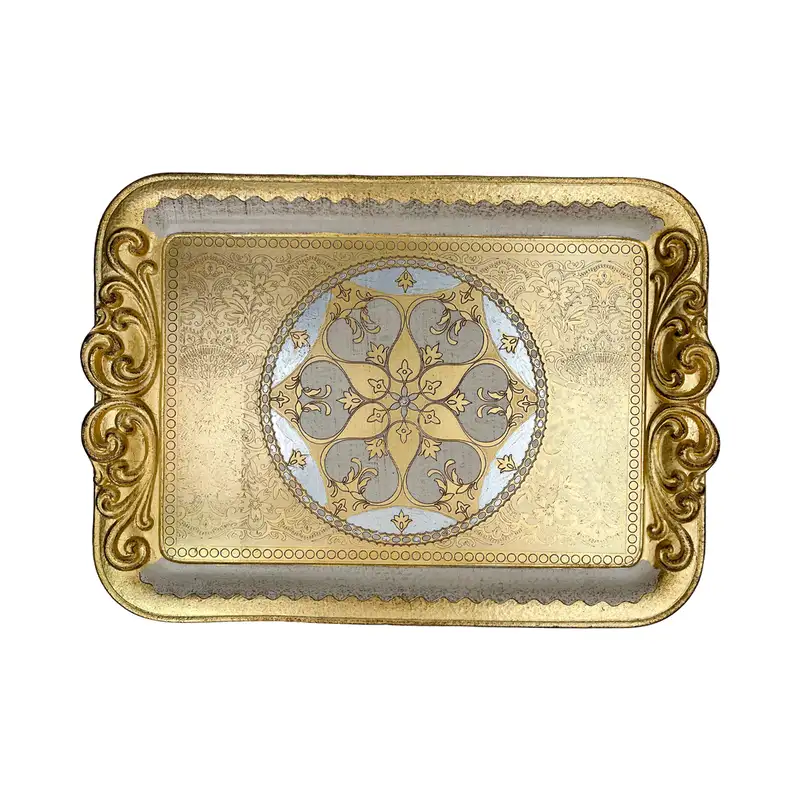 سینی مستطیل بزرگ دسته اسپیرال سایز 32*45 سزاتینی کد 2340403787