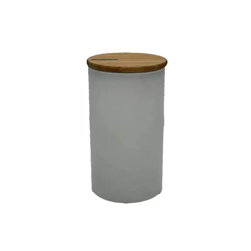 جا حبوبات شیشه ای بزرگ سفید 1480 B3513