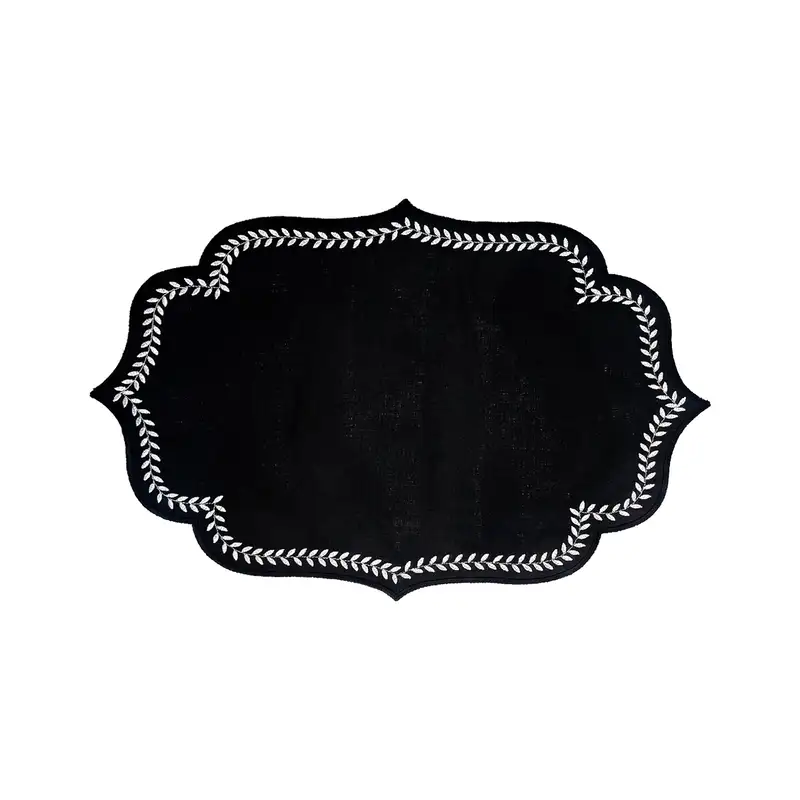 زیر بشقابی مشکی نقره ای کد 10491